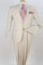 Mens Big and Tall Linen Suits -  Natural Notch Lapel  Summer Fabric Suit