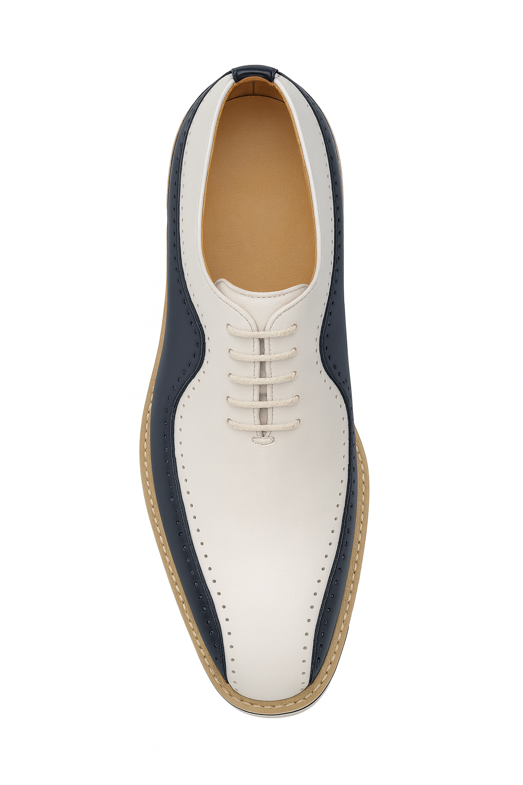 Carrucci Stylish Two-Tone Brogue Oxford - 8.5