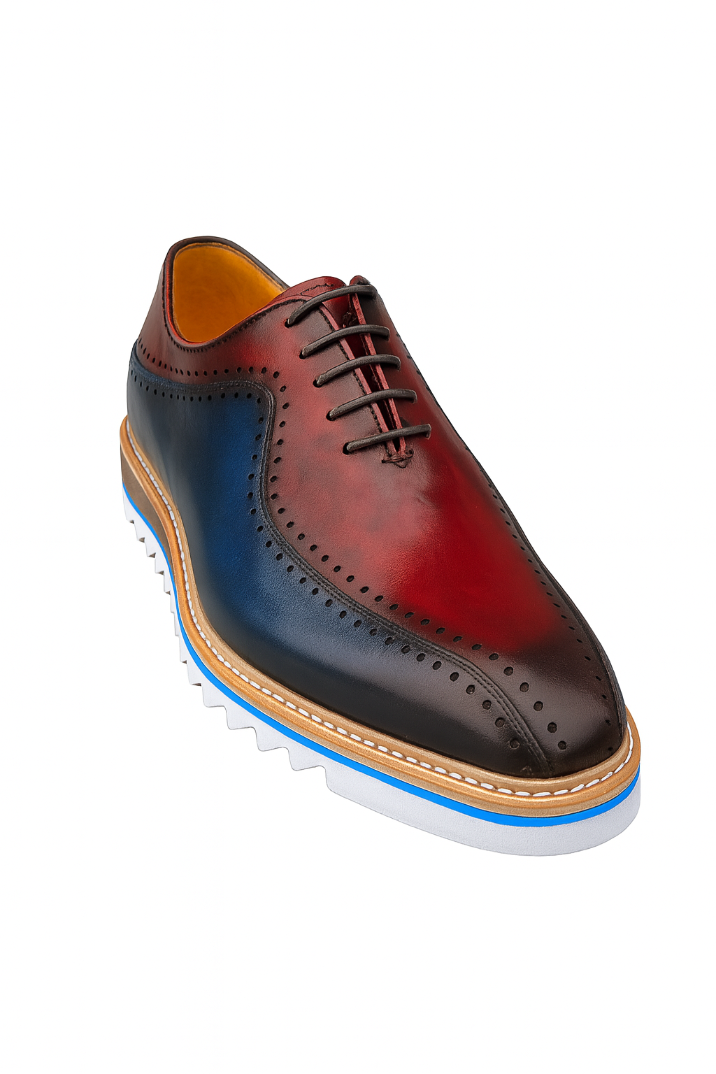 Carrucci Stylish Two-Tone Brogue Oxford - 8.5