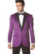 Single Buttons Black and Purple Two toned pastel color Shawl Collar Prom ~ Wedding Groomsmen Tuxedo Purple and Plum Prom 2025 Suits