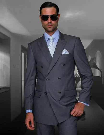 Statement Men's 2 Piece 100% Wool Fashion Suit - Bold Color - 38 Regular