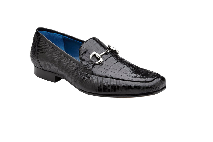 Belvedere Udine Black Genuine Alligator Oxford
