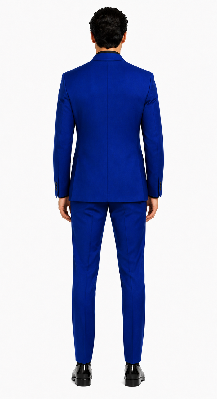 Ultra Slim Fit Double Breasted Royal Suit - Narrow Leg Pants - Gucci Cut - Tapered Jacket