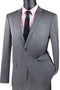 Ultra Slim Fit Stretch 2 Piece Suit Color Charcoal