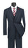 Olympia Collection - Glen Plaid Regular Fit Suit 3 Piece Navy Blue