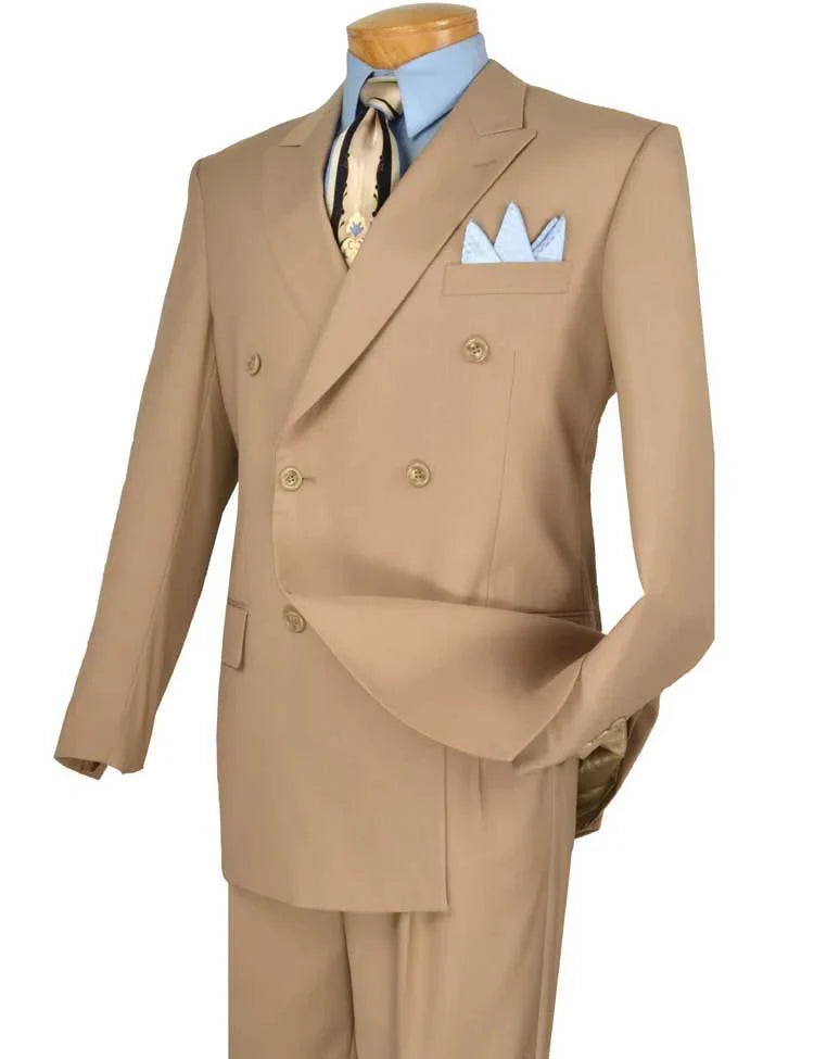 Apollo King Men's 2pc Double Breasted Outlet Suit Pleated Pants - 40L