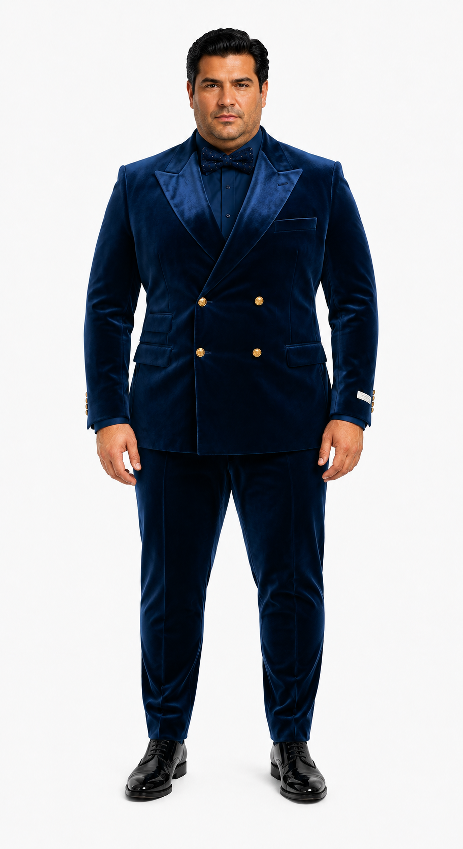 Velvet Suits - Double Breasted Suits - Slim Fit Suit Royal Blue