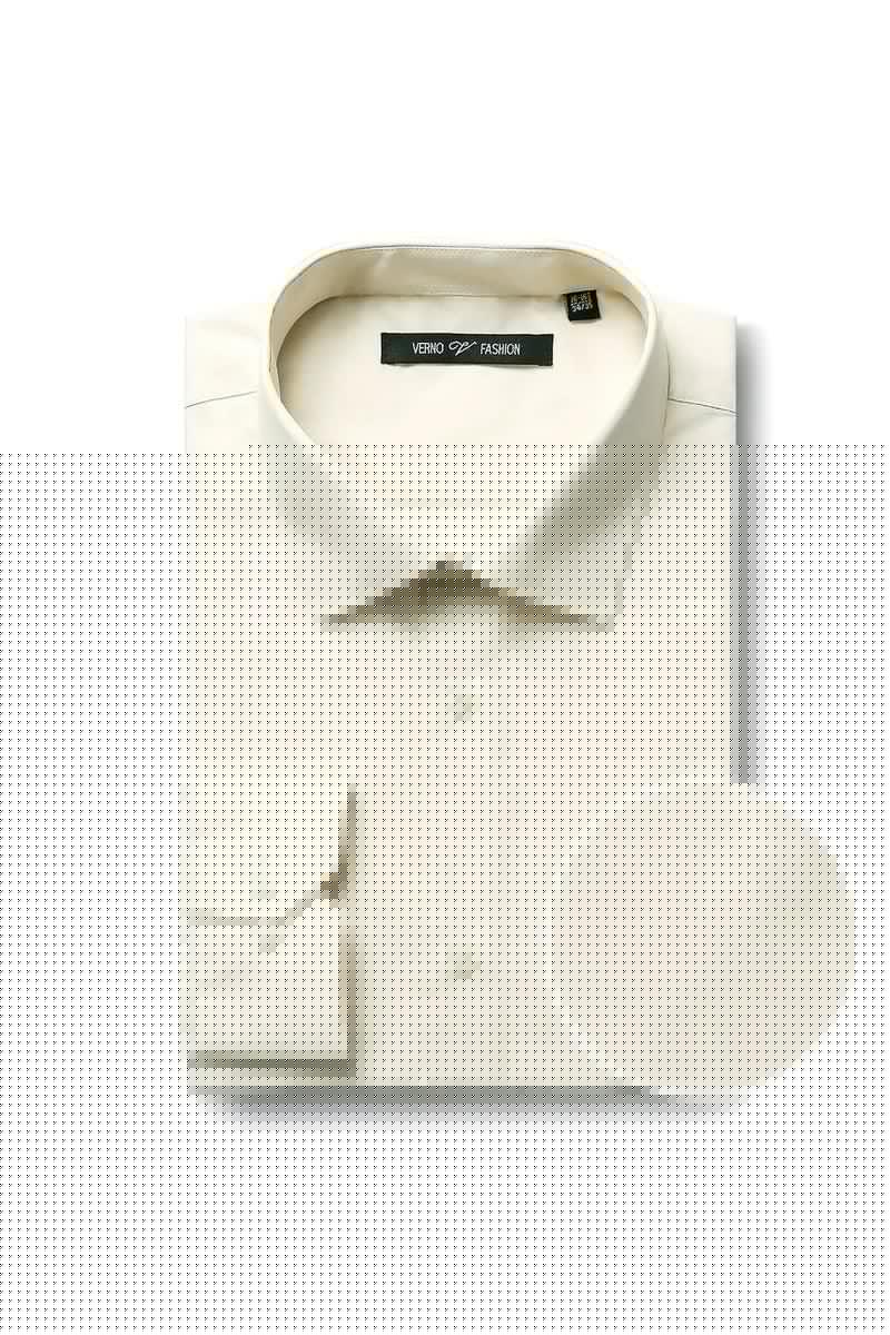 Men's Classic Fit Spread Collar Dress Shirt in Red - Ivory