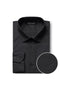 Verno Men's Classic Spread Collar Dress Shirt in Black. - Elegant Mensattire