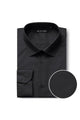 Verno Men's Classic Spread Collar Dress Shirt in Black. - Elegant Mensattire