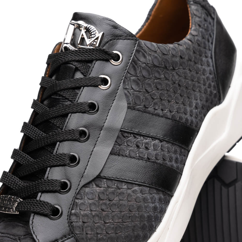 Marco Di Milano Verona Black Python & Calfskin Sneakers - 6