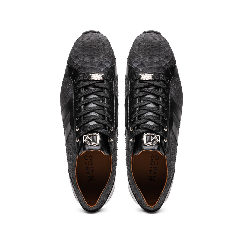 Marco Di Milano Verona Black Python & Calfskin Sneakers - 6