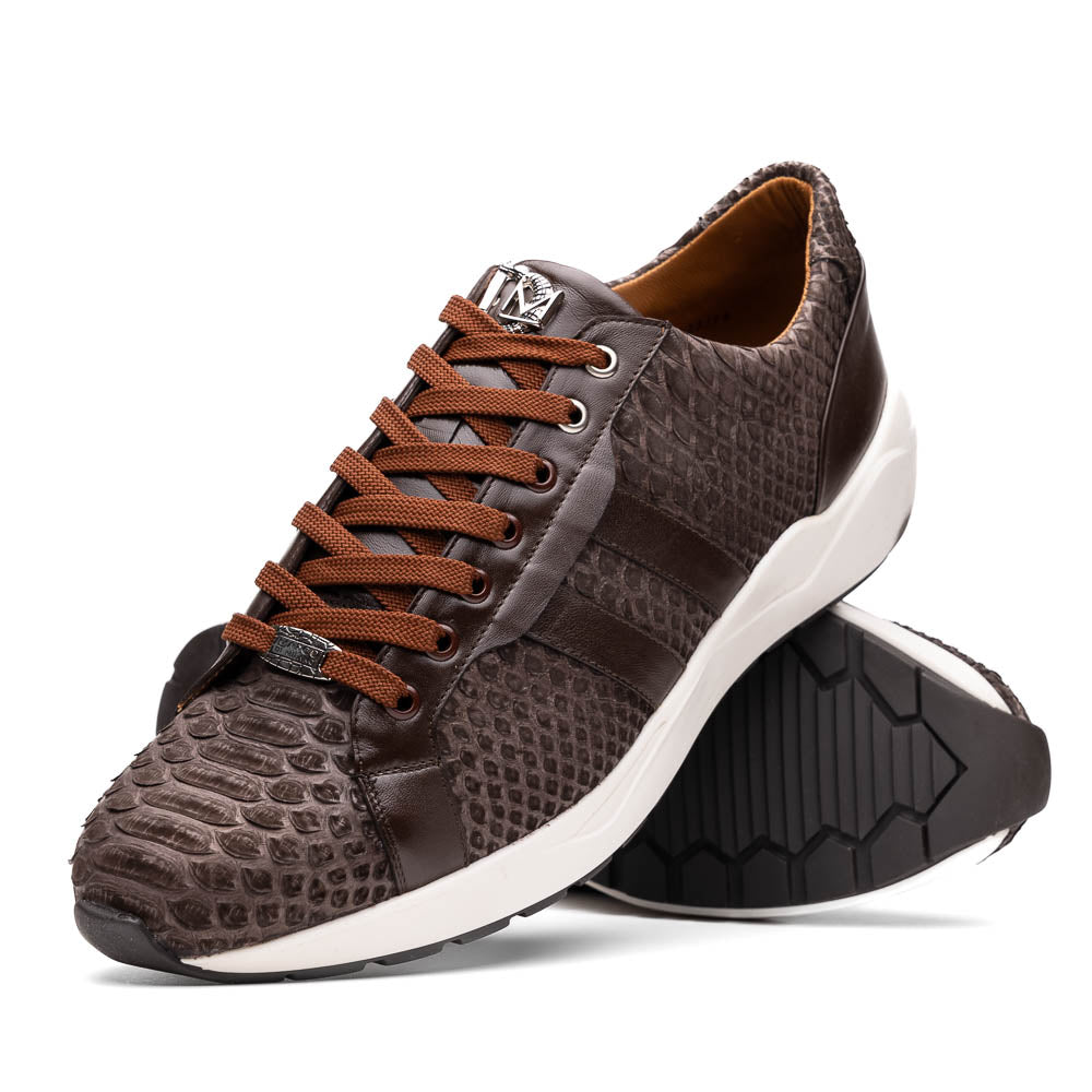 Marco Di Milano Verona Brown Python & Calfskin Sneakers - 8