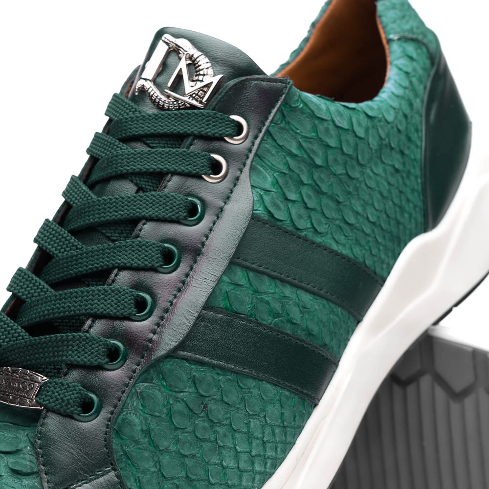 Marco Di Milano Verona Green Python & Calfskin Sneakers - 6