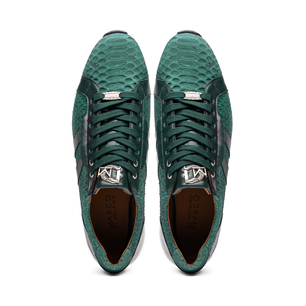 Marco Di Milano Verona Green Python & Calfskin Sneakers - 6