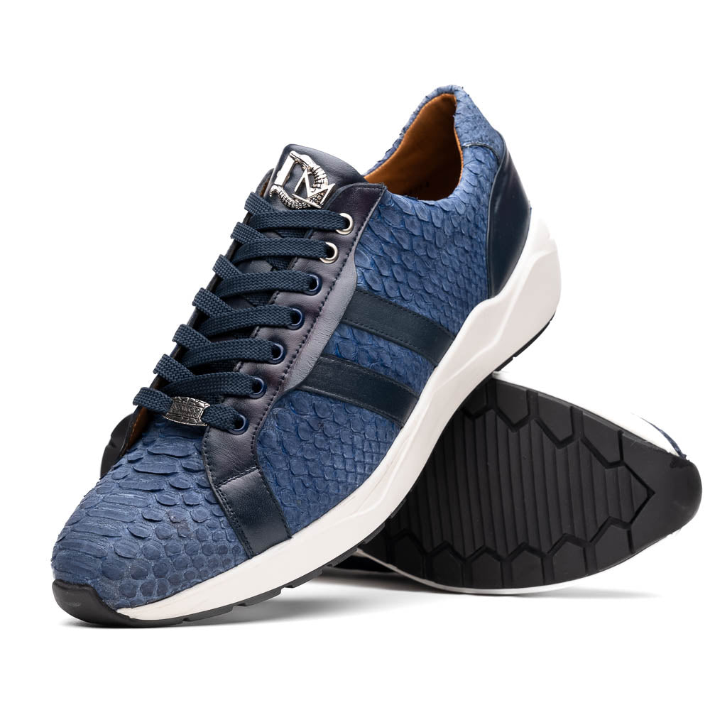 Marco Di Milano Verona Navy Python & Calfskin Sneakers - 8