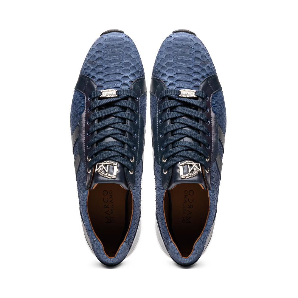 Marco Di Milano Verona Navy Python & Calfskin Sneakers - 8