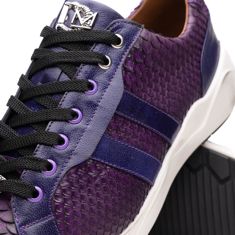 Marco Di Milano Verona Purple Python & Calfskin Sneakers - 6