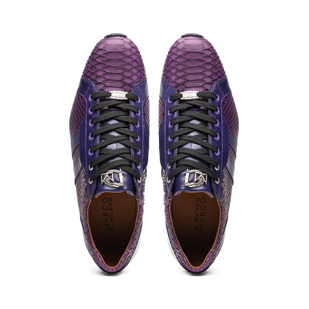 Marco Di Milano Verona Purple Python & Calfskin Sneakers - 6