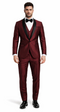 Men’s Burgundy Shawl Lapel Tuxedo 3-Piece – Versailles Collection