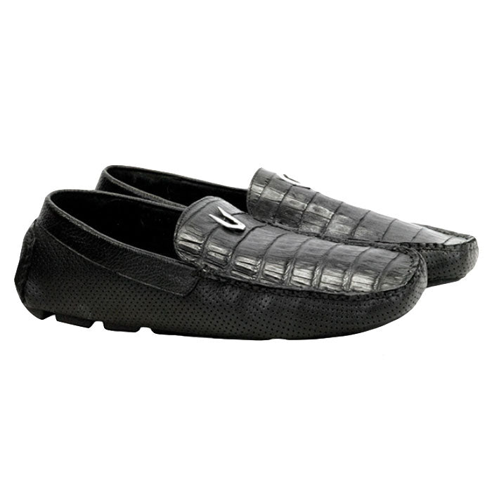 Vestigium Caiman Belly Driving Loafers Black - 6
