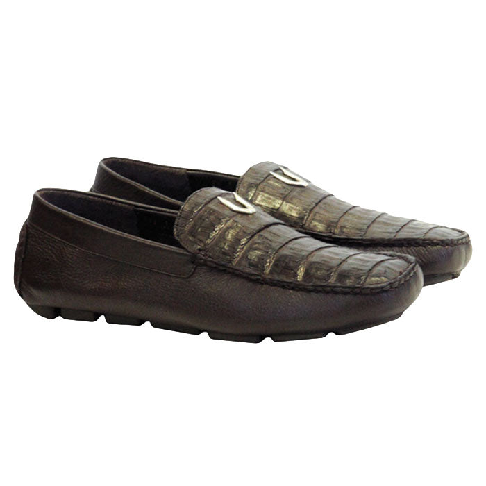Vestigium Caiman Belly Driving Loafers Brown - 6