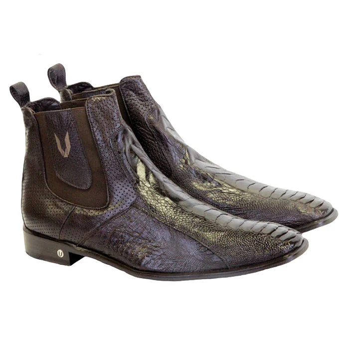 Vestigium Ostrich Leg Chelsea Boots Brown - 6