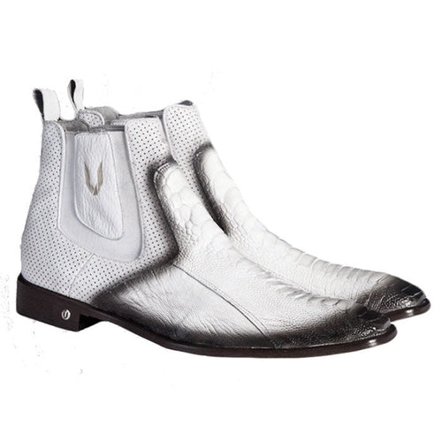 Vestigium Ostrich Leg Chelsea Boots Faded White - Faded White