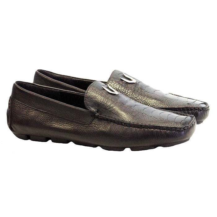 Vestigium Ostrich Leg Driving Loafers Brown - 6