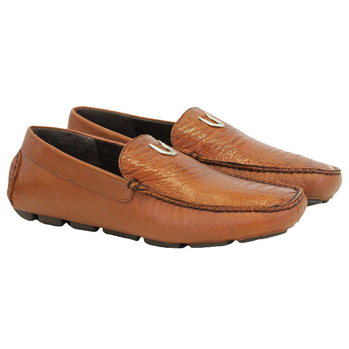 Vestigium Ostrich Leg Driving Loafers Cognac - 6