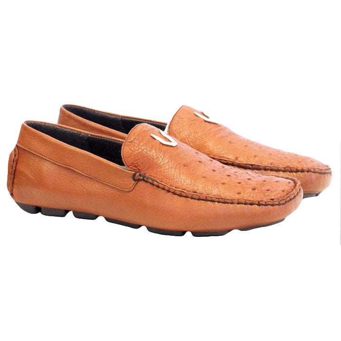Vestigium Ostrich Driving Loafers Cognac - 6