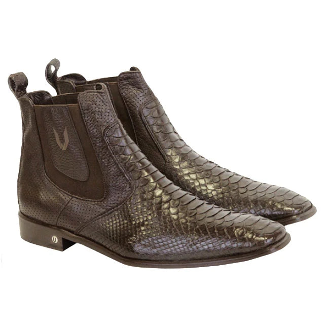 Vestigium Python Chelsea Boots Dark Brown - 6.5