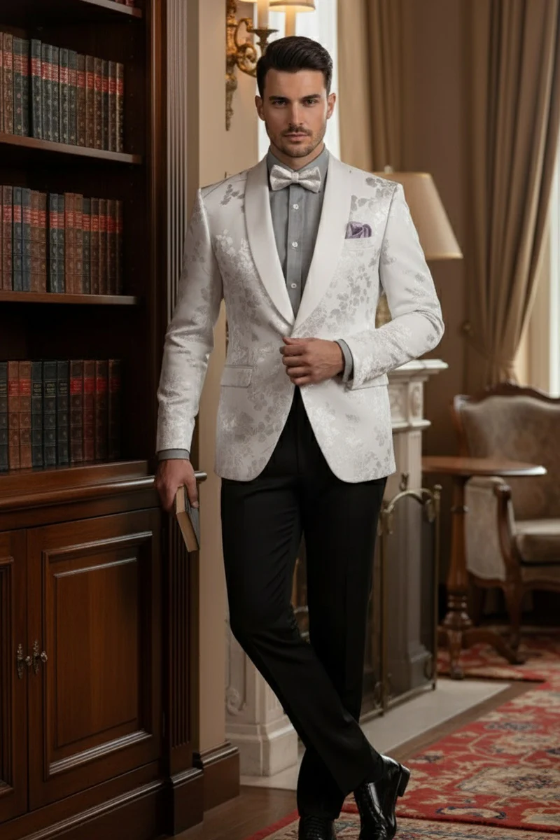 Fusion White Tuxedo Jacket - 34 Short or Extra Small