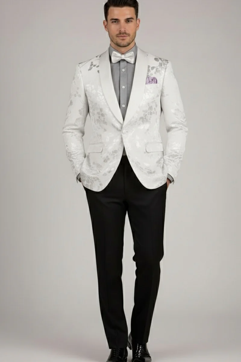 Fusion White Tuxedo Jacket - 34 Short or Extra Small