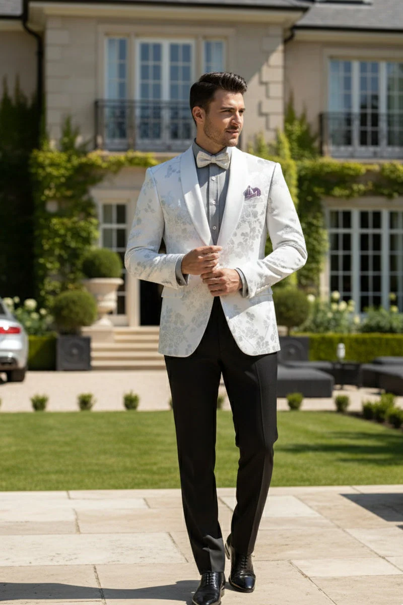 Fusion White Tuxedo Jacket - 34 Short or Extra Small