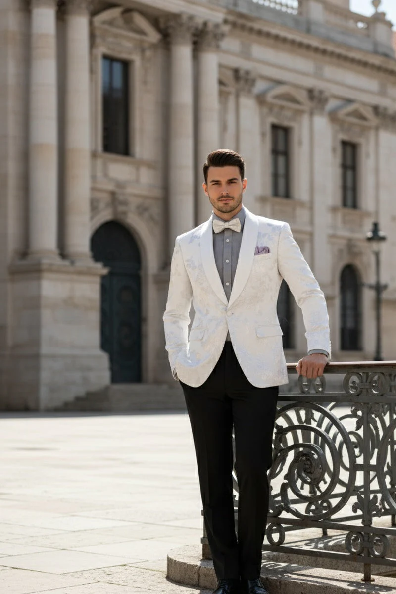 Fusion White Tuxedo Jacket - 34 Short or Extra Small
