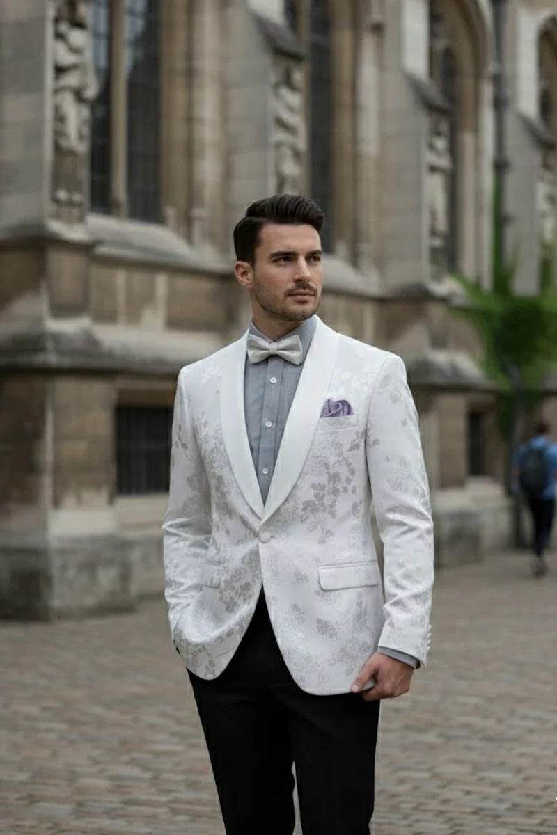 Fusion White Tuxedo Jacket - 34 Short or Extra Small