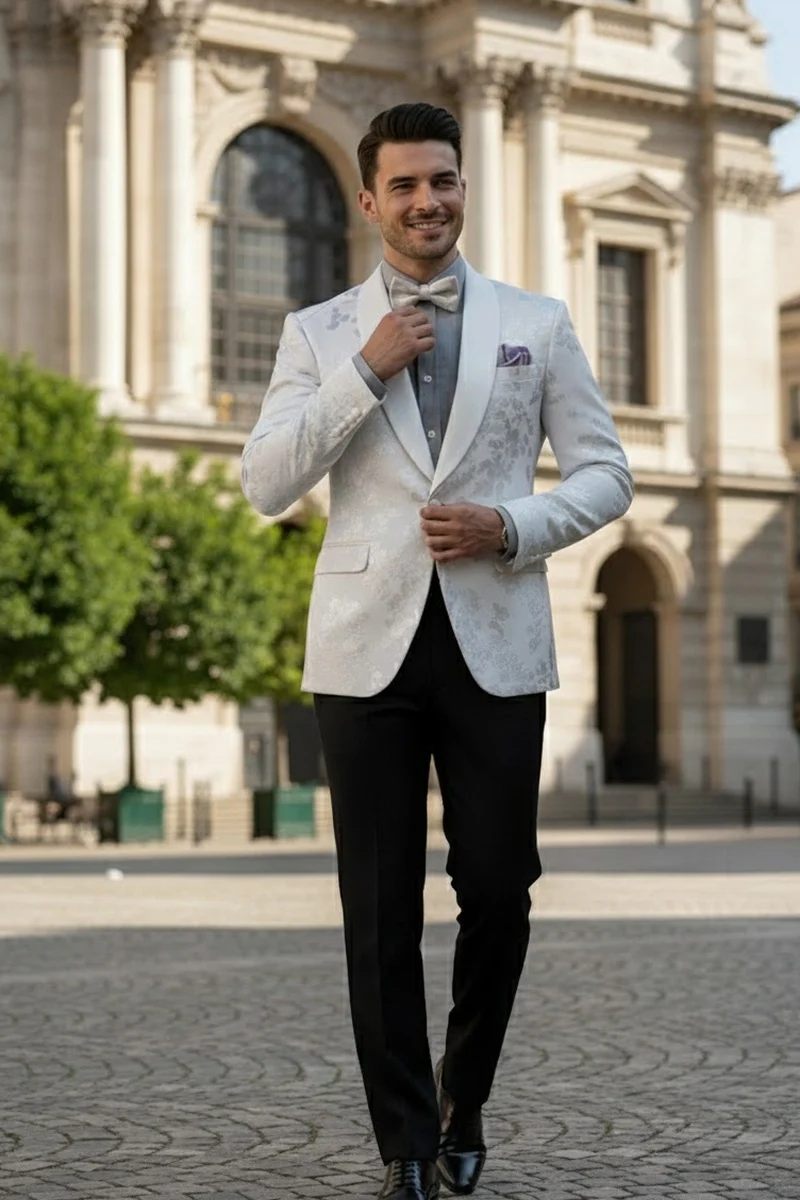 Fusion White Tuxedo Jacket - 34 Short or Extra Small