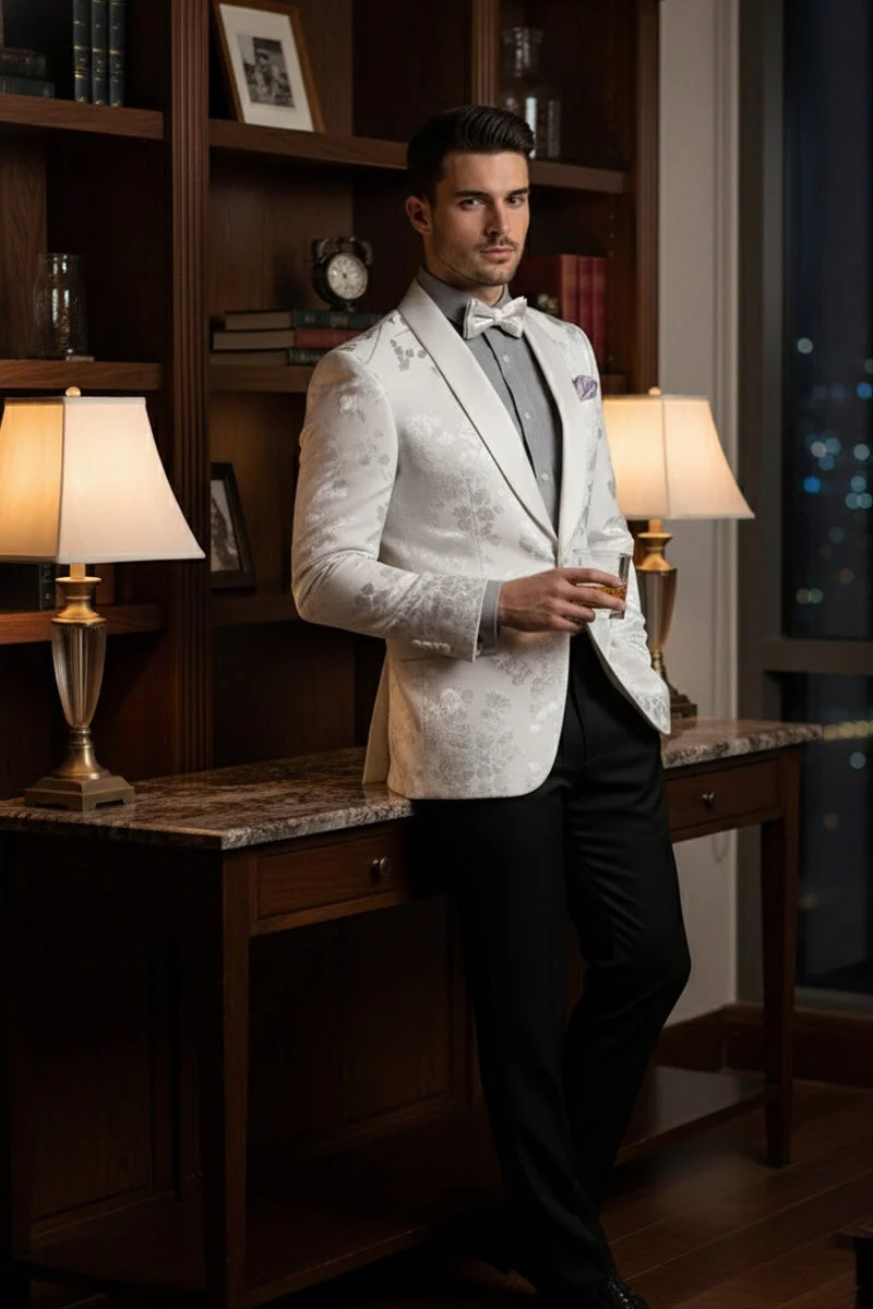 Fusion White Tuxedo Jacket - 34 Short or Extra Small