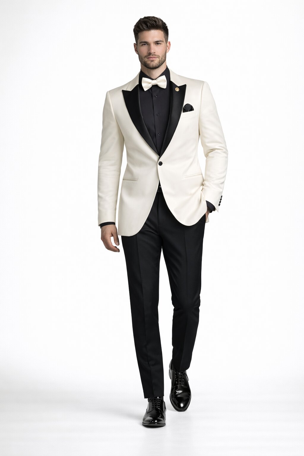 Ivory Formal Suit for Men – Stylish Church and Celebration Outfit - 40