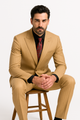 Vinci Men's 2 Piece Banker Pinstripe Double Breasted purple Suit Outlet