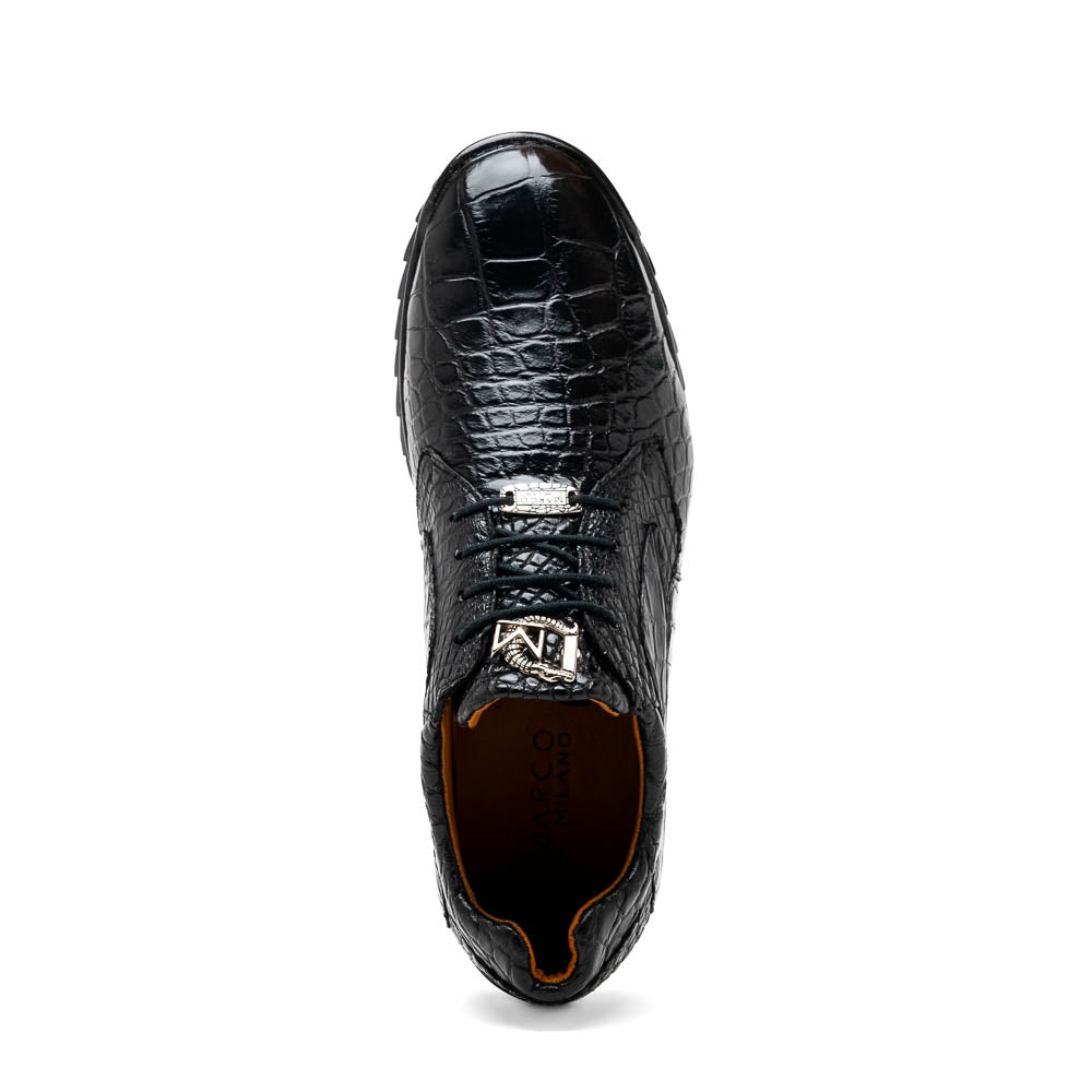 Marco Di Milano Vulcan Black Alligator Sneakers - 8