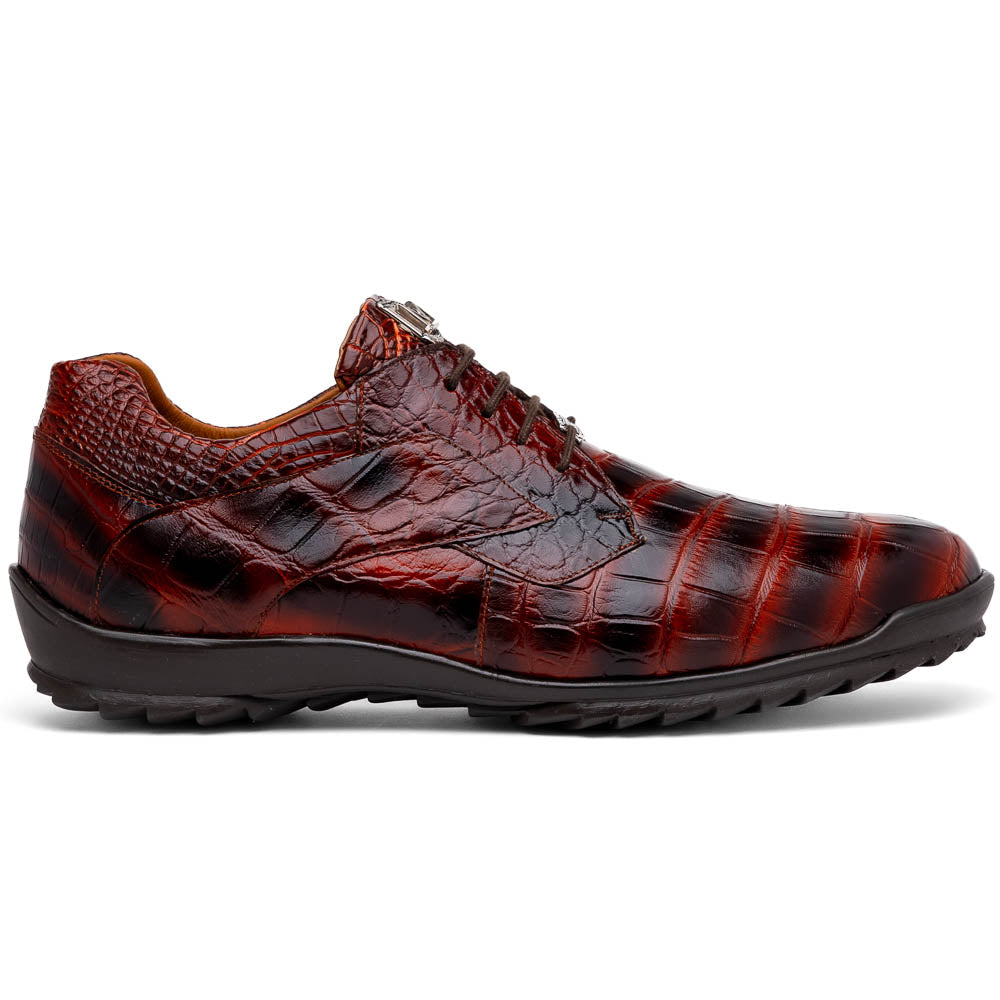Marco Di Milano Vulcan Rustic Cognac Alligator Sneakers - 8