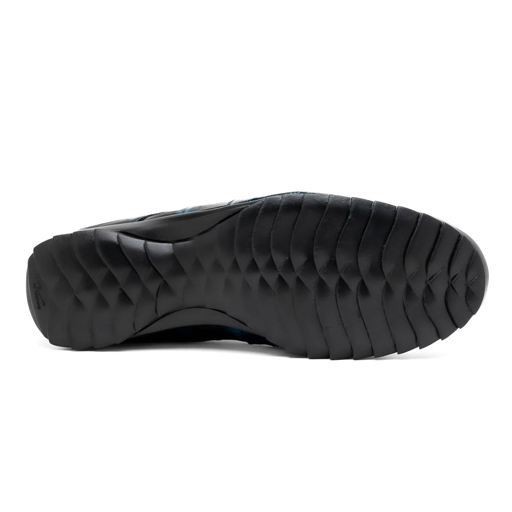 Marco Di Milano Vulcan Rustic Blue Alligator Sneakers - 8