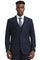 Men's Stacy Adams Vest Classic Bold Windowpane Suit in Navy Blue