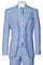 "Blue Seersucker Suit for Men - 2 Button Vested Summer Style"