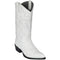 Mens Eel Skin Boots White