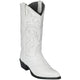 Mens Eel Skin Boots White