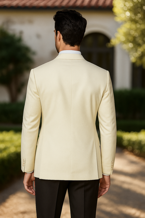 White Elegant Modern Fit Wool Sport Coat