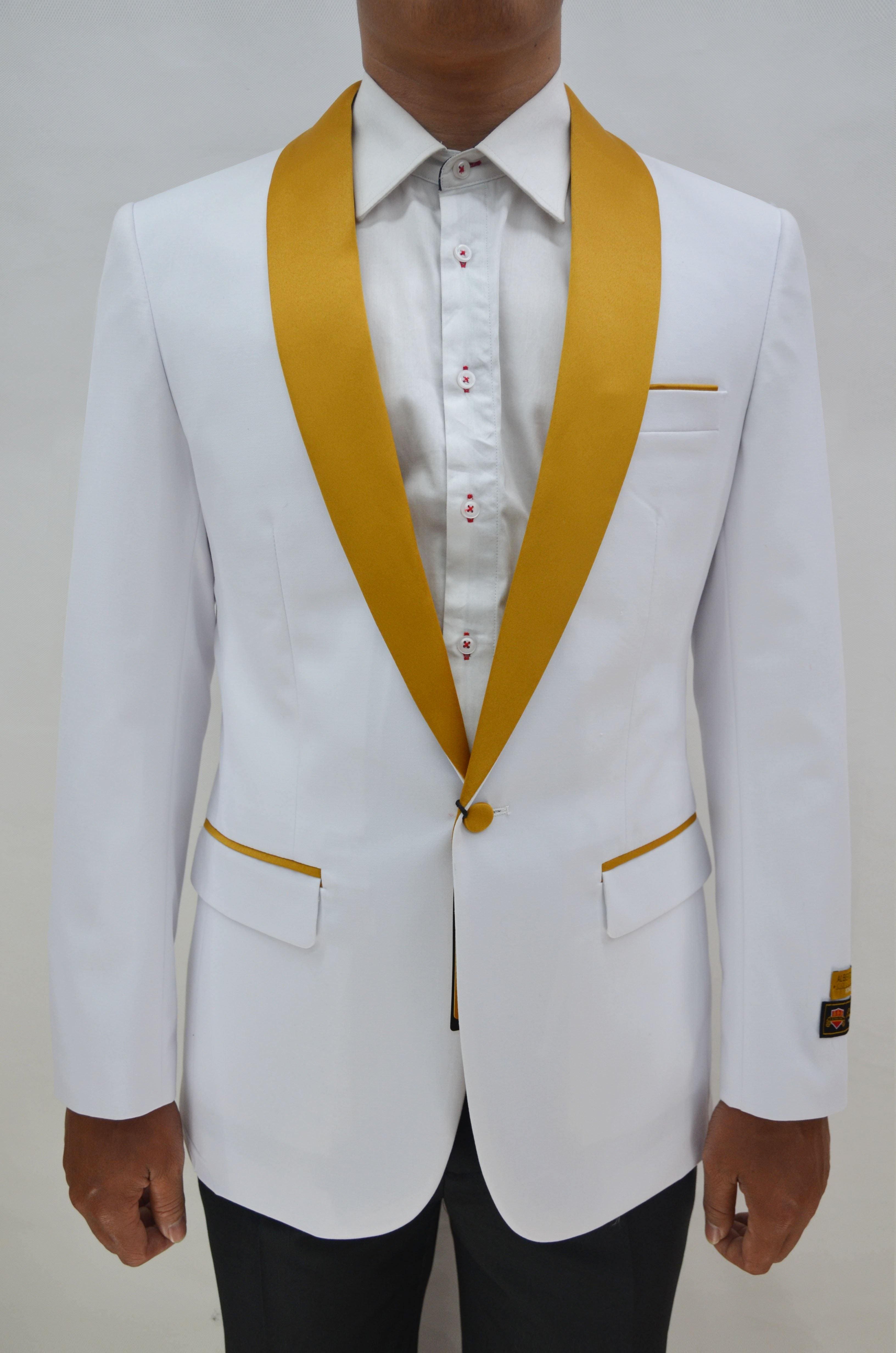 White Groomsmen Suits - White